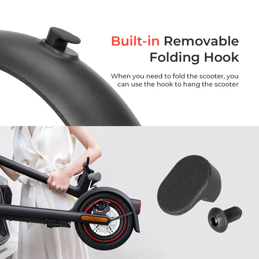 Ulip Rear Fender Mudguard Bracket Rear Fender Scooter Replacement Accessory with hook Compatible with Xiaomi 4 pro Scooter with Screws