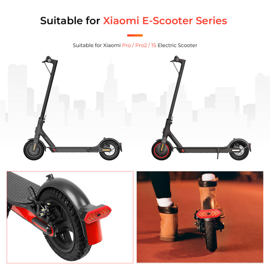 ulip Scooter-Kotflügel-Rücklicht mit Blinkern und Kabelfernbedienung, ultrahelles Sicherheitswarnung-Fahrrad-Rücklicht für Nacht für Xiaomi Pro Pro2 1S-Roller