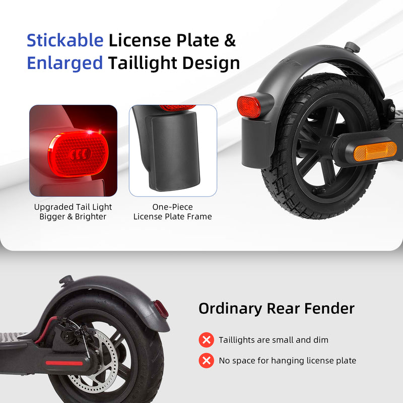Chargez l&#39;image dans la visionneuse de la galerie, ulip Scooter Rear Fender with tail light brake Scooter Replacement Accessory Compatible with Xiaomi M365 Pro Pro 2 1S MI3 Scooter with Screws Grey
