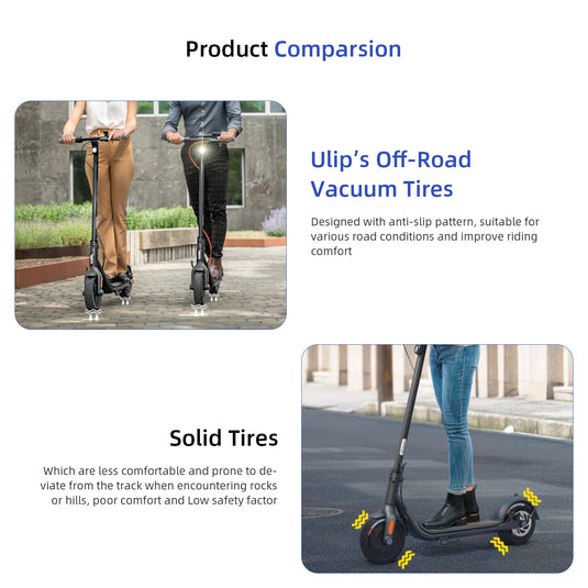ulip (2 Pcs) 10x2.125 Off-Road tubeless scooter tire with valve Tire Replacement for Segway F20 F25 F30 F40 scooter for 10 Inch Electric Scooter