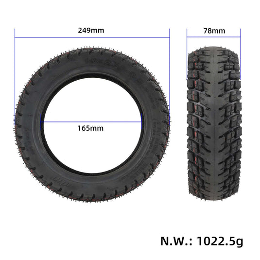 10 Inch 10x2.75-6.5 Self-Repairing Off-Road Tubeless Tyre with Goo Gel for Kugoo G3 / DUALTRON 3 / Smartgyro Speedway | ULIP
