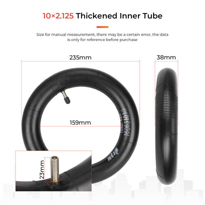 Load image into Gallery viewer, ulip (2-Pack) 10x2.125 Replacement Inner Tubes with straight valve for Ninebot F30 F20 F25 F40 Scooter for 10 inch Scooter
