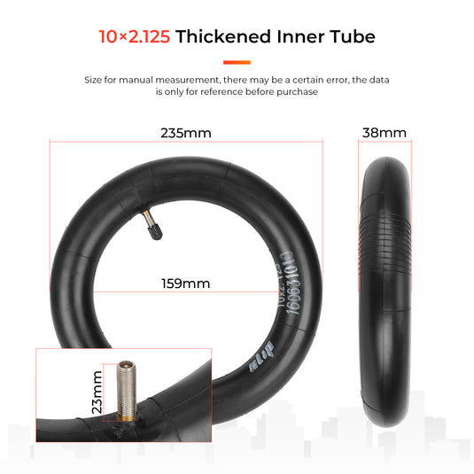 ulip (2-Pack) 10x2.125 Replacement Inner Tubes with straight valve for Ninebot F30 F20 F25 F40 Scooter for 10 inch Scooter