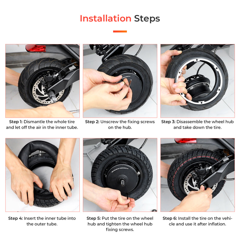 Chargez l&#39;image dans la visionneuse de la galerie, ulip (2 Pack)  80/65-6 Off Road Tire with Inner Tube Pneumatic Tyre for Nanrobot D6+ 2.0 D4+ 2.0 E-Scooter and other 80/65-6 Rear Front Wheel Tire Scooter

