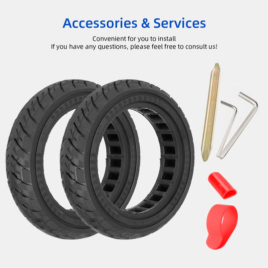 ulip (2-Pack) 8.5 x 2 Solid Scooter Tire 8.5 inch Rubber Tire 50/75-6.1 Front and Rear Wheels Replacement for Gotrax GXL V2 Hiboy S2 Pro Xiaomi M365 Pro Pro2 1S MI3 and 8.5 inch Scooters