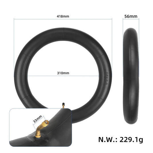 16 Inch 16x3.0 Thickened Inner Tube with 45-Degree Outward Valve for Electric Bicycle & Scooter | ULIP