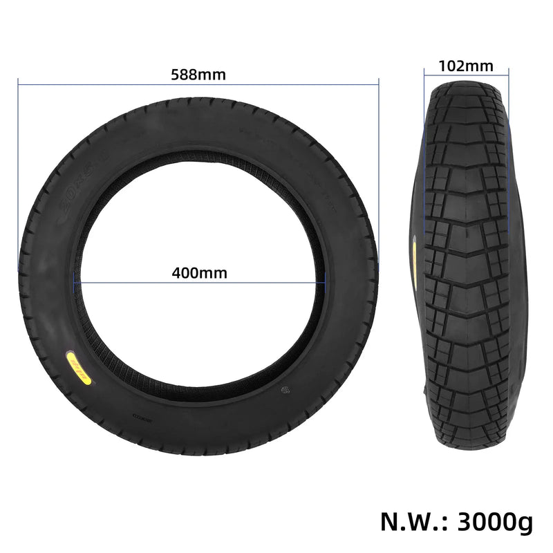 Laden Sie das Bild in Galerie -Viewer, 20 Inch 20x5.0 Fat City Road Outer Tire Heavy Duty Extra Wide for Electric Fat Bike, Snow &amp; Beach Bicycle | ULIP
