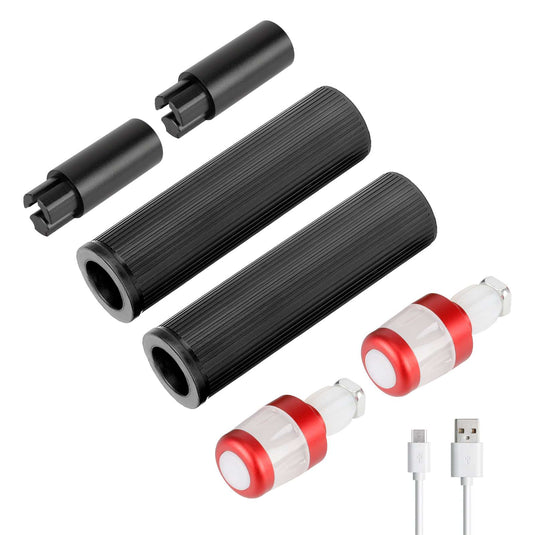 USB Rechargeable Handlebar Extender Silicone Grip Set with LED Turn Signals for Segway Ninebot Max G30 / G30D | ULIP