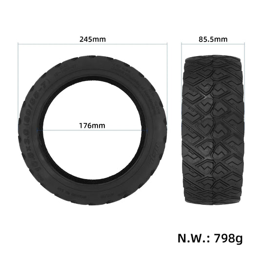 10.5x3.0 (80/55-7.0) Tubeless Tire 10.5 Inch City Road Vacuum Tyre for Segway P65D | ULIP