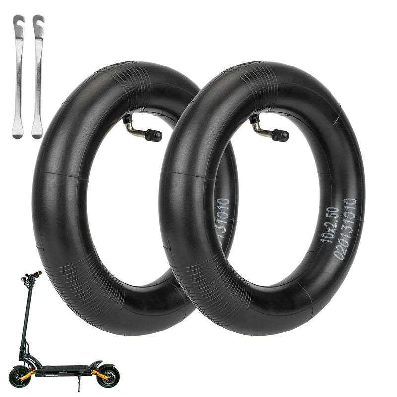 Chargez l'image dans la visionneuse de la galerie, 10 Inch 10x2.50 Reinforced Inner Tubes (2 Sets) with 90° Bent Valve &amp; 2 Pry Bars for Zero 10X &amp; VSETT Scooters | ULIP
