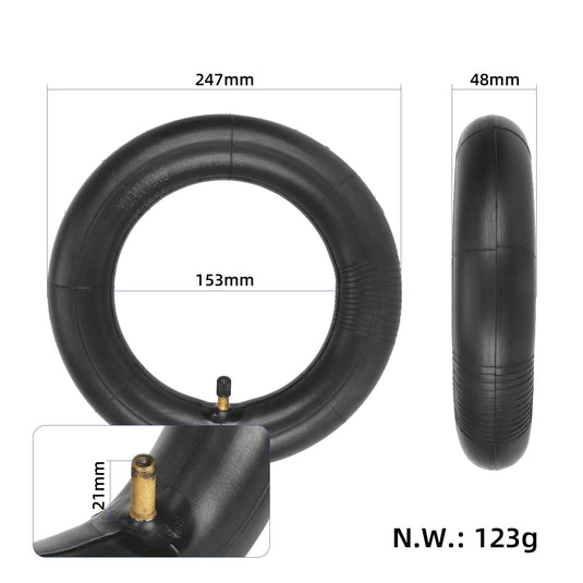 85/65-6.5 Inner Tube 10 Inch with Straight Valve for Kugoo G-booster, Xiaomi Mini Pro and Ninebot Mini | ULIP