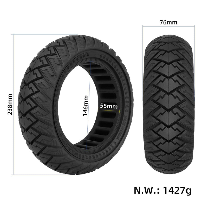 Chargez l'image dans la visionneuse de la galerie, 10 Inch 10x2.75-6.5 Off-Road Solid Tire Wing Pattern Puncture-Proof for Kugoo G-booster, Emove Cruiser &amp; Evercross | ULIP
