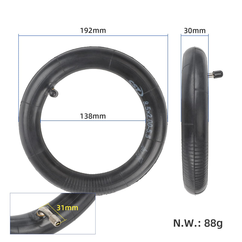 Chargez l'image dans la visionneuse de la galerie, 8.5x2.00-5.5 Inner Tube 8.5 Inch with Angled Valve for Inokim Light Series V2 and Halten RS-01 Pro | ULIP
