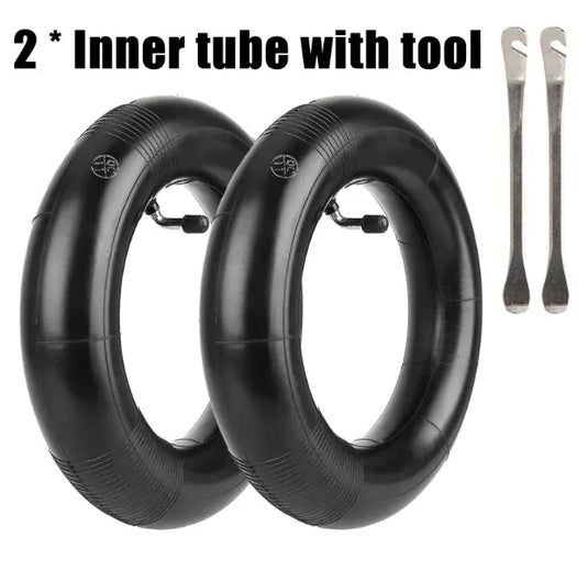 10 Inch 10x3 / 255x80 Thickened Inner Tubes (2-Pack) with 90-Degree Bent Valve & 2 Pry Bars | ULIP