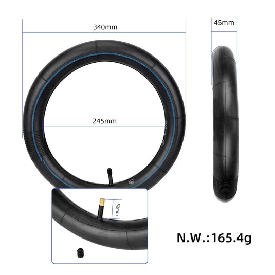 14 Inch 14x2.5 / 14x3.0 Thickened Butyl Rubber Inner Tube for Electric Bicycle & Scooter | ULIP