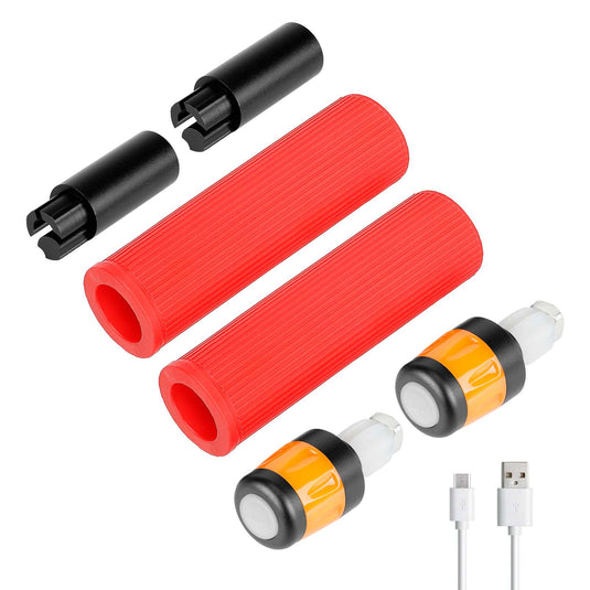 USB Rechargeable Handlebar Extender Silicone Grip Set with LED Turn Signals for Segway Ninebot Max G30 / G30D | ULIP