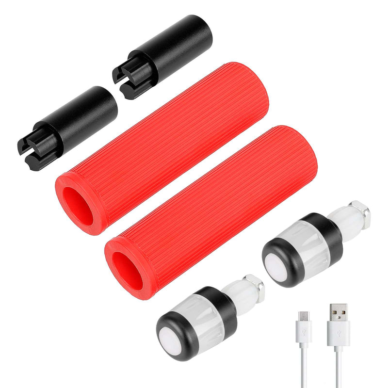 Cargue la imagen en el visor de la galería, USB Rechargeable Handlebar Extender Silicone Grip Set with LED Turn Signals for Segway Ninebot Max G30 / G30D | ULIP
