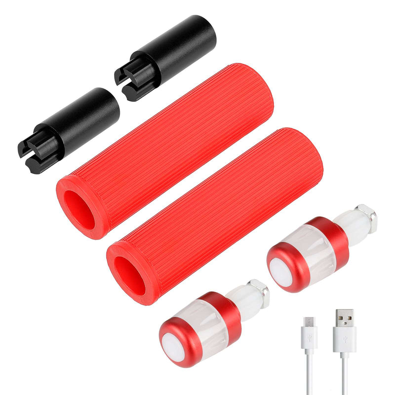 Cargue la imagen en el visor de la galería, USB Rechargeable Handlebar Extender Silicone Grip Set with LED Turn Signals for Segway Ninebot Max G30 / G30D | ULIP
