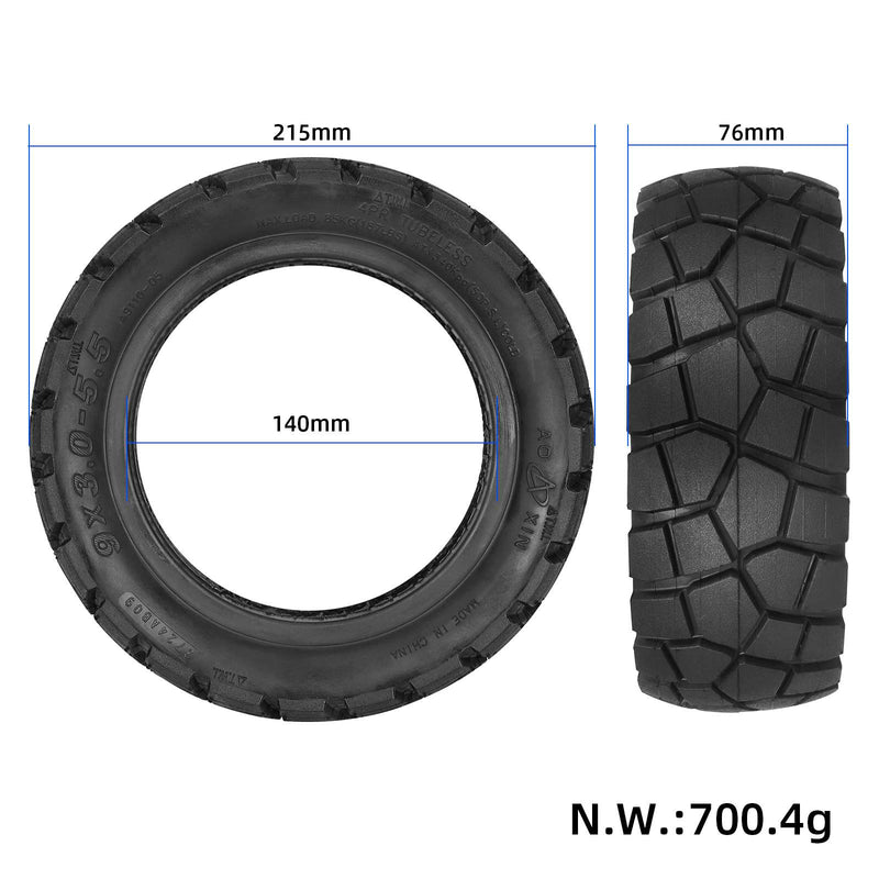 갤러리 뷰어에 이미지 로드, 9x3.0-5.5 (9 Inch) Off-Road Vacuum Tubeless Tire for Kukirin G2 Pro DB | ULIP
