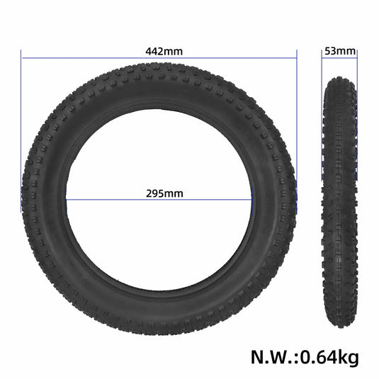 16x3 Off-Road Reinforced Outer Tire 16 Inch Fat Tyre for Electric Bicycle and Motorcycle | ULIP