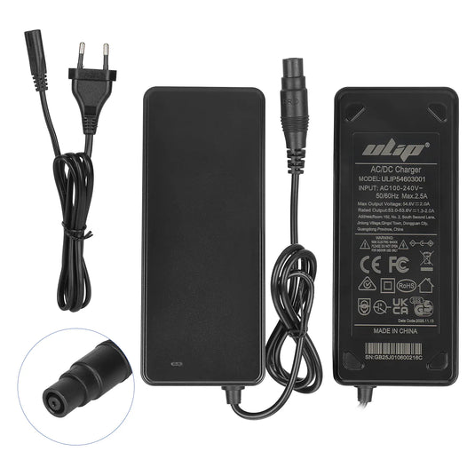 54.6V 2A Power Adapter Charger with O-Connector for Xiaomi 4 Pro Max & Ninebot Max G3 F3 GT ZT3 | ULIP
