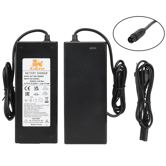 58.8V 2A (3-Pin CQ) Battery Charger for Kukirin G2 Master & G3 Pro | ULIP