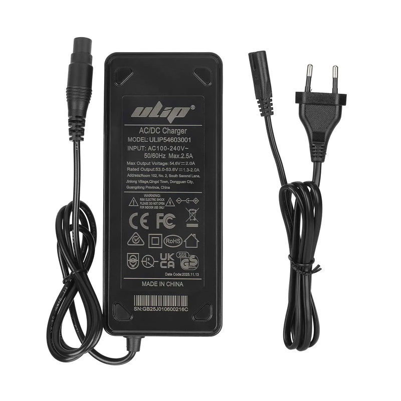 Cargue la imagen en el visor de la galería, 54.6V 2A Power Adapter Charger with O-Connector for Xiaomi 4 Pro Max &amp; Ninebot Max G3 F3 GT ZT3 | ULIP
