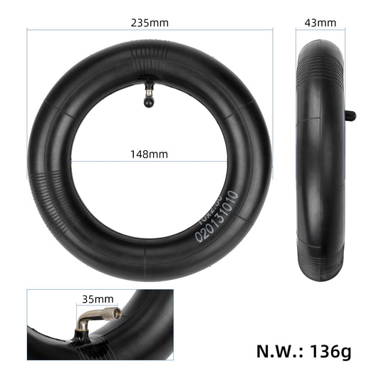 10 Inch 10x2.50 Reinforced Inner Tube with 90-Degree Bent Valve for Zero 10X & VSETT Electric Scooters | ULIP