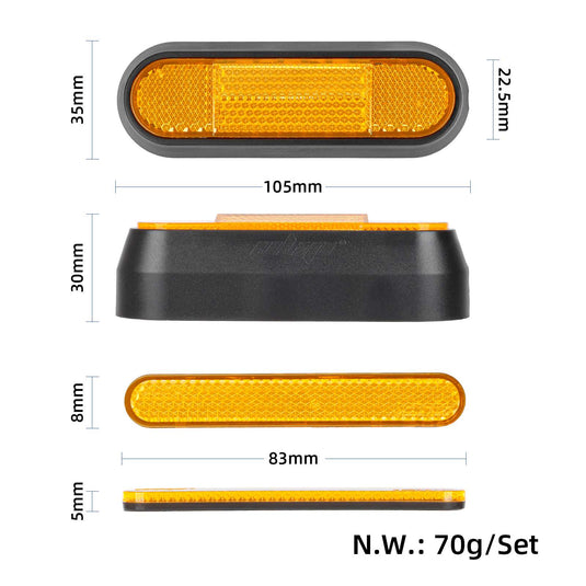 Rear Fork Decorative Cover with Reflector Strip Kit for Segway Ninebot Max G30 / G30D | ULIP