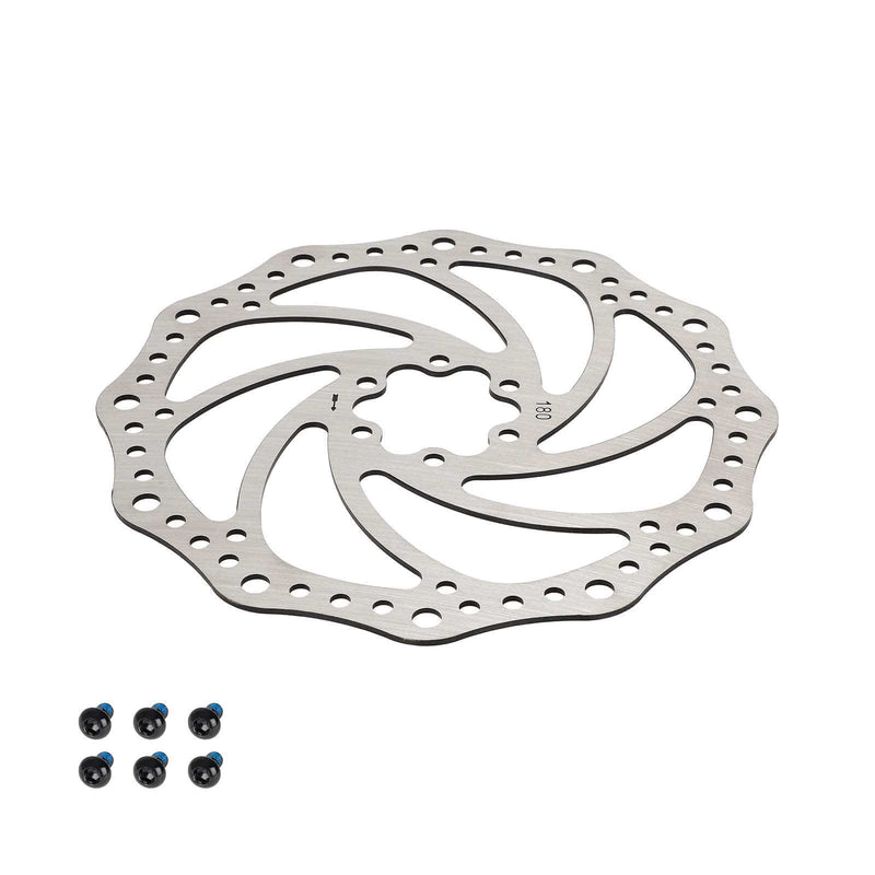 갤러리 뷰어에 이미지 로드, 180mm 6-Bolt Stainless Steel Disc Brake Rotor with Bolts for Bicycles and Electric Scooters | ULIP

