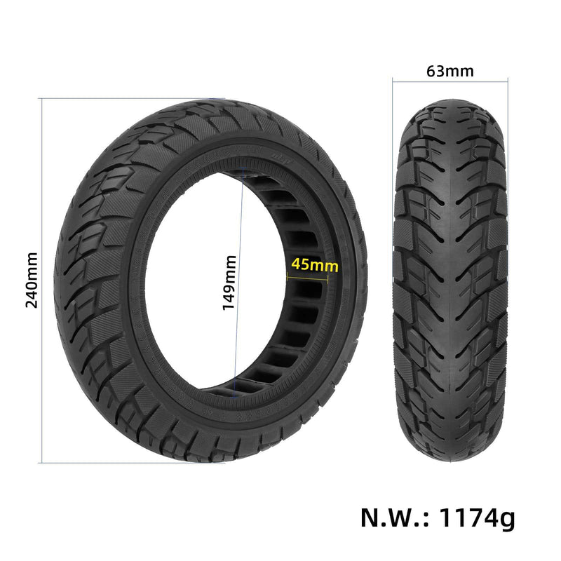Load image into Gallery viewer, 10x2.5 (60/70-6.5) Off-Road Solid Tire 10 Inch with 45mm Slot for Ninebot Max G30 G30D &amp; F2 / F2 Pro / F2 Plus | ULIP
