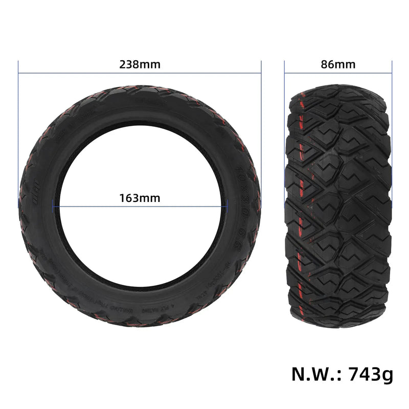 Chargez l'image dans la visionneuse de la galerie, 10 Inch 10x3.0-6.5 Off-Road Tubeless Tire Widen Vacuum Tyre for Segway Ninebot Max G30 | ULIP
