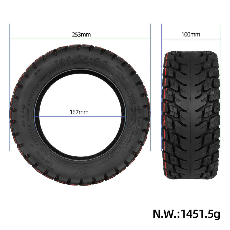 Chargez l&#39;image dans la visionneuse de la galerie, ulip (1PCS) 100/65-6.5 Tubeless Tire with Valve with Built-in Live Glue Repairable for VSETT 11+ ZERO 11X Dualtron Scooter and 11 inch Scooter Self Repairing off-road Tire
