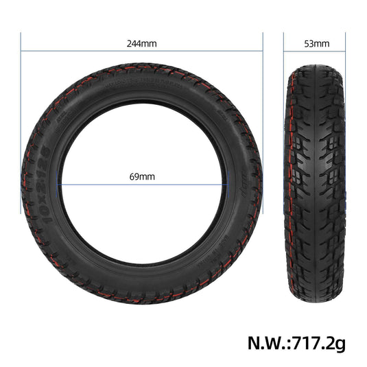 ulip (1PCS) 10*2.125 Tubeless Tire with Valve with Built-in Live Glue Repairable for Segway F20 F25 F30 F40 scooters 10 inch Scooter Self Repairing off-road Tire