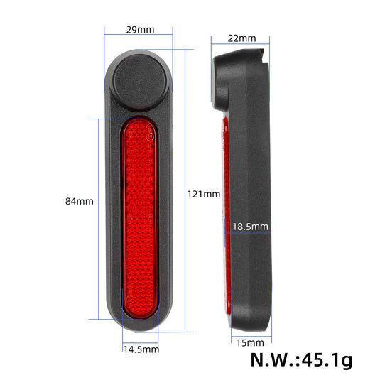 2 dekorative Hinterradabdeckungen + 2 reflektierende Streifen passend für den Roller Segway Ninebot F2 /F2 Plus/F2 Pro