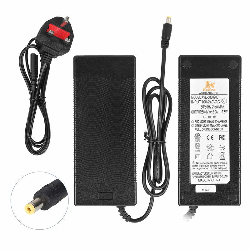 Load image into Gallery viewer, ULIP Battery Charger for Kukirin G3 Electric Scooter DC 2.1 58.8V 2A
