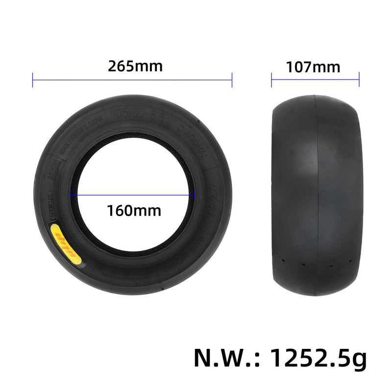 Chargez l'image dans la visionneuse de la galerie, 105/50-6.5 (11 Inch) Semi-Hot Melt Slick Racing Tubeless Tire for 6.5" Rim Scooters | ULIP
