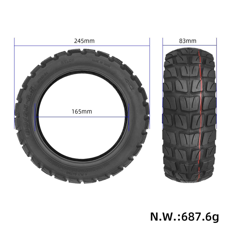 Laden Sie das Bild in Galerie -Viewer, 80/65-6.5 (10 Inch) Off-Road Pneumatic Outer Tire for Kugoo M4 &amp; Kugoo M4 Pro | ULIP
