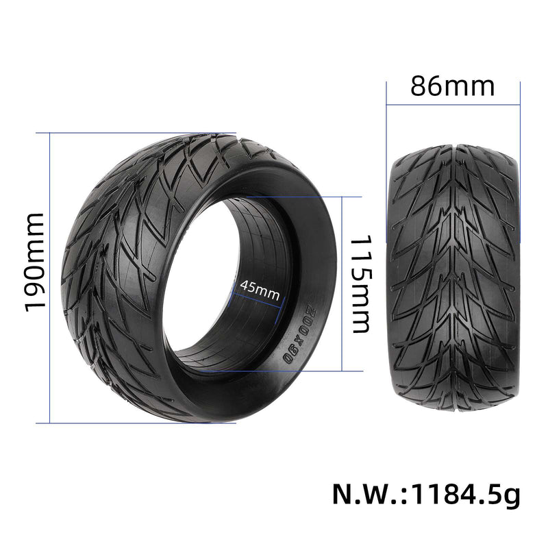 Load image into Gallery viewer, 1 PCS 200*90 Solid Tire Front and Rear Wheels Replacement for ZERO 8X SPEEDUAL Mini scooters
