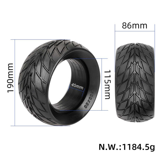 1 PCS 200*90 Solid Tire Front and Rear Wheels Replacement for ZERO 8X SPEEDUAL Mini scooters