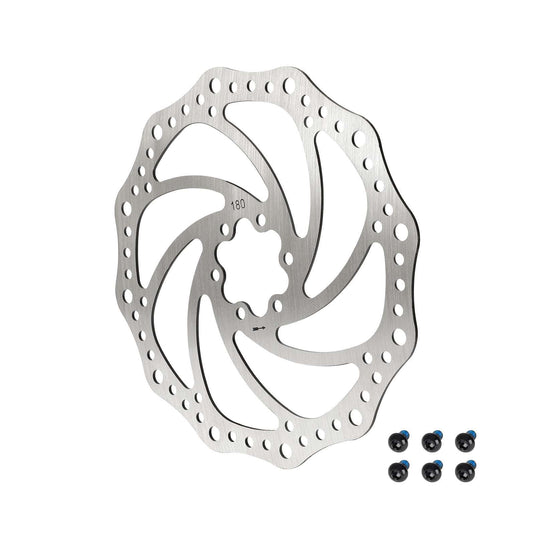 180mm 6-Bolt Stainless Steel Disc Brake Rotor with Bolts for Bicycles and Electric Scooters | ULIP