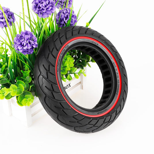 10x2.5 (10 Inch) Solid Tire with Red Circle & 37mm Slot for Kugoo M4 & M4 Pro | ULIP