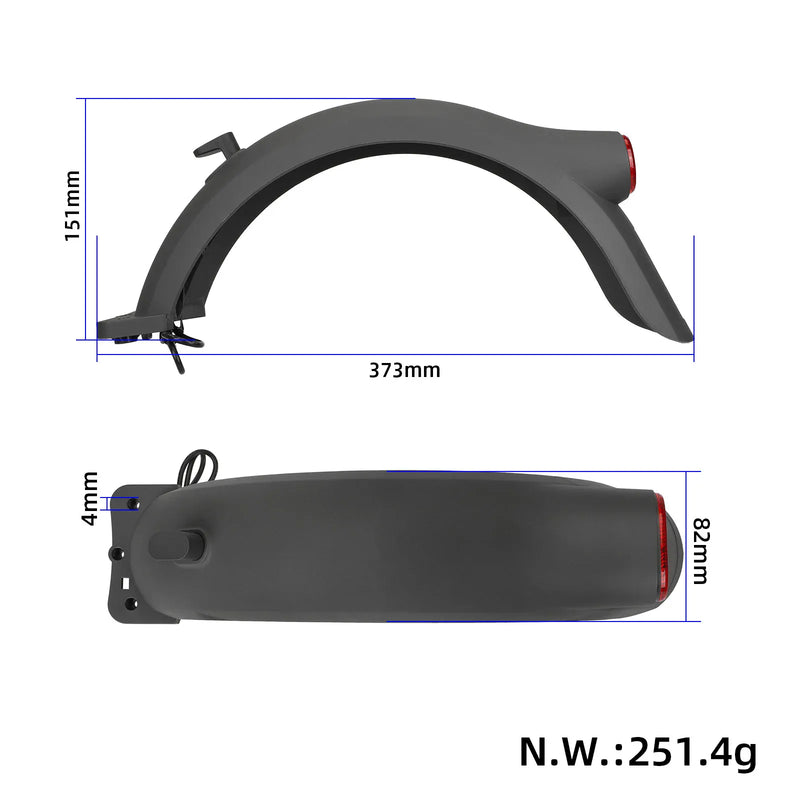 Cargue la imagen en el visor de la galería, Rear Fender Mudguard with LED Tail Light &amp; Hook for Xiaomi 5 Plus | ULIP

