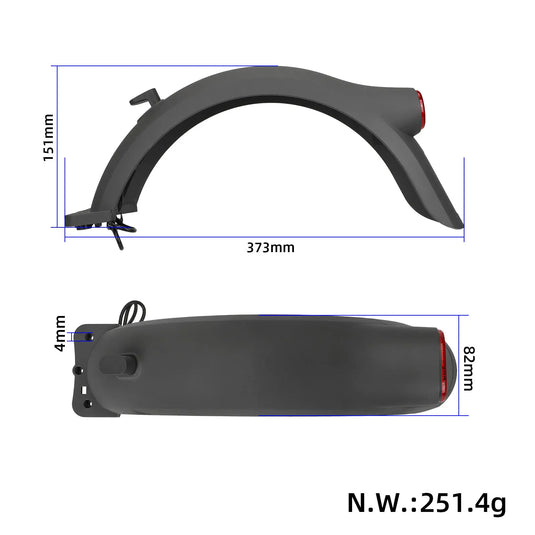 Rear Fender Mudguard with LED Tail Light & Hook for Xiaomi 5 Plus | ULIP