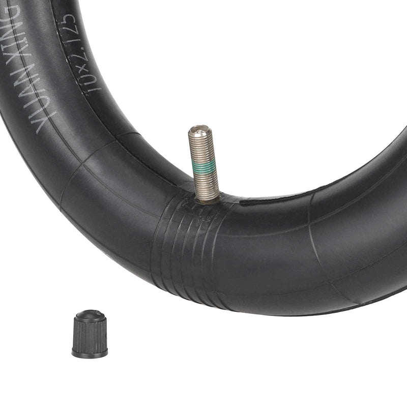 Загрузить изображение в просмотрщик галереи, Ulip store 10x2.125 inner tube and tire set for 10-inch electric scooter, showcasing black rubber tires and inner tube in the image.
