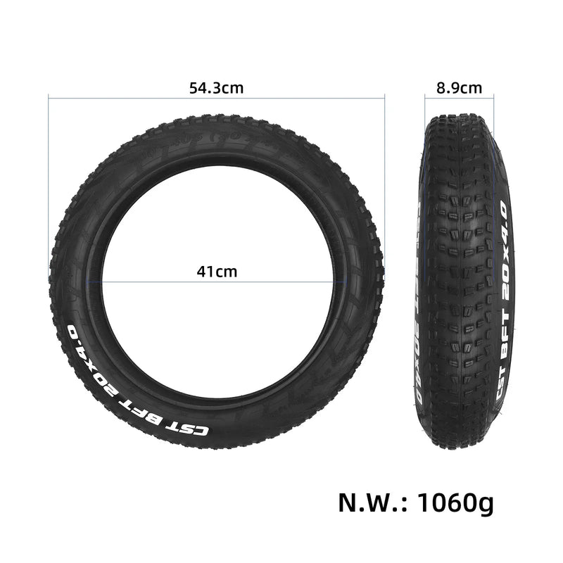 Загрузить изображение в просмотрщик галереи, 20x4.0 Fat Tire 20 Inch Off-Road Tyre for Electric Bike and Mountain Snow Bicycle | ULIP
