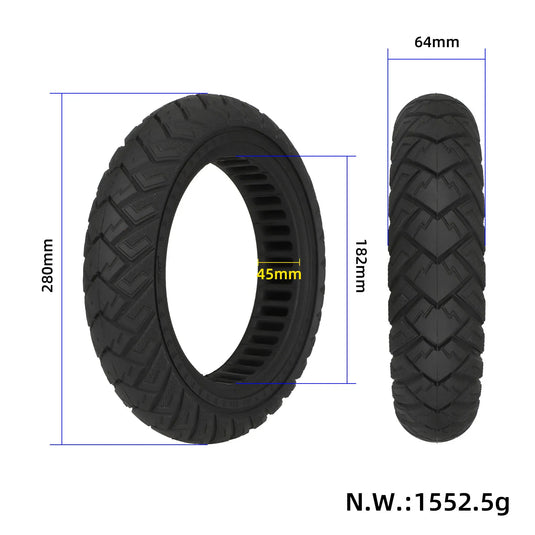 12.5x2.5 (60/90-8) Off-Road Solid Tire 12 Inch with 45mm Slot for Xiaomi 5 Plus / 6 | ULIP