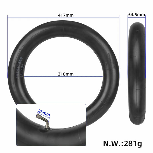 16 Inch 16x3.0 Thickened Inner Tube with 60-Degree Bent Valve for Electric Bicycle & Scooter | ULIP