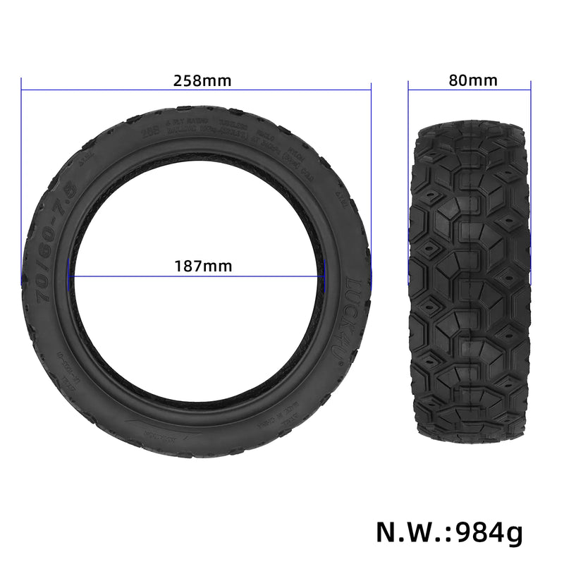 Laden Sie das Bild in Galerie -Viewer, 11 Inch 70/60-7.5 Self-Healing Tubeless Tire with Jelly Gel Puncture-Proof for Electric Scooters | ULIP
