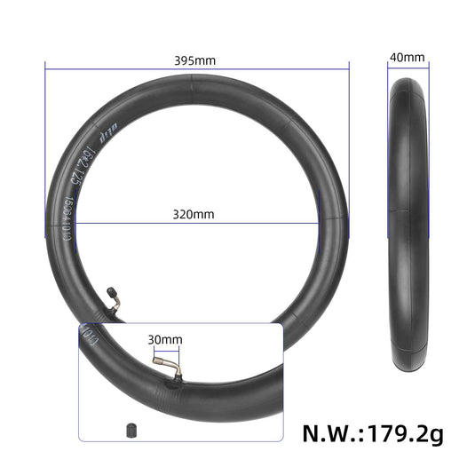 16x2.125 Inner Tube 16 Inch with 45 Degree Bent Valve for Electric Scooter, E-Bike and Wheelchair | ULIP
